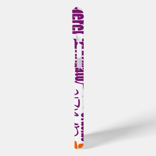 紫オレンジ多言語タイポグラフィありがとう Case-Mate iPhoneケース (裏面 / 左)