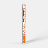 紫オレンジ多言語タイポグラフィありがとう SAMSUNG GALAXYケース (右側面)