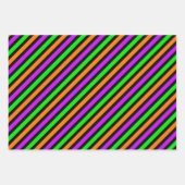 紫オレンジ緑イエローハロウィンパターン ラッピングペーパーシート (正面2)