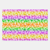 紫オレンジ緑イエローハロウィンパターン ラッピングペーパーシート (正面)