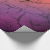 紫オレンジ黒の抽象デザインパターン ラッピングペーパー (角)