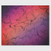 紫オレンジ黒の抽象デザインパターン ラッピングペーパー (フラット)