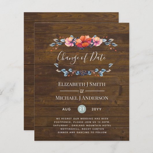 紫オレン結婚ジの日付の変更 (正面/裏面)