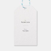 紫オーガニック色の空の星オリオンネブラ編集可能 ギフトタグ (裏面)