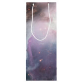 紫オーガニック色の空の星オリオンネブラ編集可能 ワインギフトバッグ (裏面)