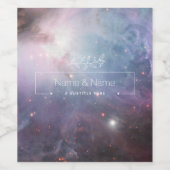 紫オーガニック色の空の星オリオンネブラ編集可能 ワインラベル (シングルラベル)