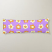 紫オ名門私立校風のレンジフローラシンプル花柄 ボディピロー (裏面)