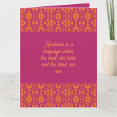 紫オ鮮やかレンジエスニックモザイク幾何学模様 カード (正面)