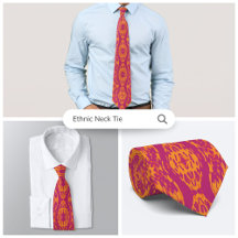 紫オ鮮やかレンジエスニックモザイク幾何学模様