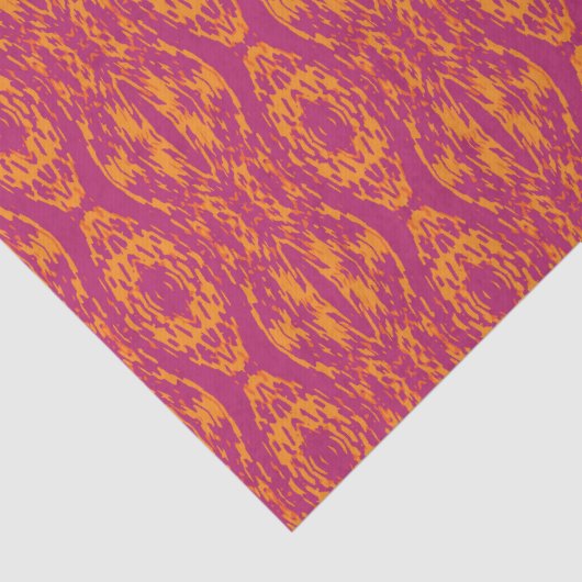 紫オ鮮やかレンジエスニックモザイク幾何学模様 薄葉紙 (詳細)