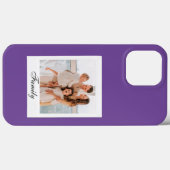 紫カスタマイズモダンのヴィンテージiPhoneケース Case-Mate iPhoneケース (裏面 (横))