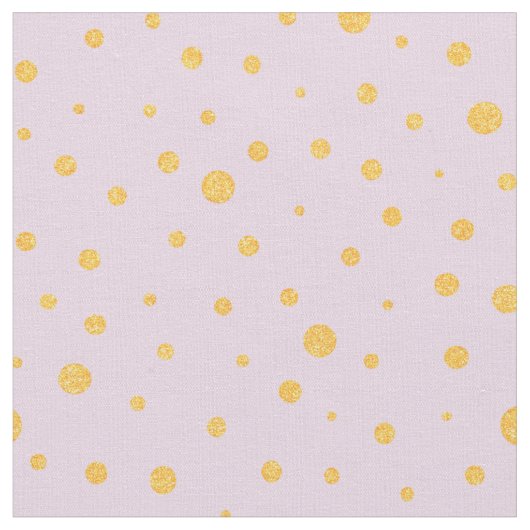 紫カスタマイズ色の金ゴールド水玉模様 ファブリック (クローズアップ)