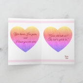 紫カスタマイズ花幸せバレンタインカード カード (内部)