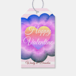 紫カスタマイズ花幸せバレンタインギフトラベル ギフトタグ