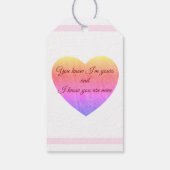 紫カスタマイズ花幸せバレンタインギフトラベル ギフトタグ (裏面)