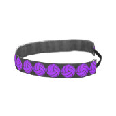 紫カスタムと黒のバレーボールのヘッドバンド アスレチックヘッドバンド (右)