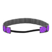 紫カスタムと黒のバレーボールのヘッドバンド アスレチックヘッドバンド (裏面)