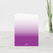 紫カスタムの写真卒業メッセージ サンキューカード (裏面)