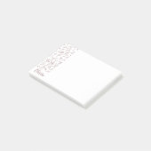 紫カスタムチューリップリーフ羽毛2色パターン ポストイット (アングル)