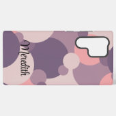 紫カスタムピンク分子サムスンフォンケース SAMSUNG GALAXYケース (裏面横)