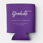 紫カスタム白の卒業党 缶クーラー (裏面)