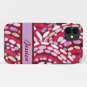 紫カスタム白レッド半円iphone 5ケース Case-Mate iPhoneケース (裏面(横))