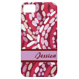 紫カスタム白レッド半円iphone 5ケース iPhone 11 ケース