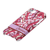 紫カスタム白レッド半円iphone 5ケース Case-Mate iPhoneケース (下部)