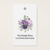 紫カスタム花価格ラベルとバーコード (正面)