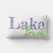 紫カッコいいとライムグリーンのレイクバムタイポグラフィ ランバークッション (裏面)