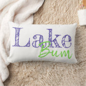 紫カッコいいとライムグリーンのレイクバムタイポグラフィ ランバークッション (ブランケット)