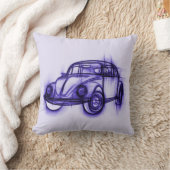 紫カッコいいの車のスケッチ クッション (ブランケット)