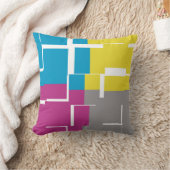 紫カッコいいの青の黄色 クッション (ブランケット)