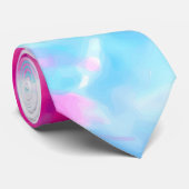 紫カッコいいアートガーリーピンクブルー絞り染めパターン ネクタイ (ロール)