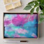 紫カッコいいアートガーリーピンクブルー絞り染めパターン 薄葉紙 (ギフト)