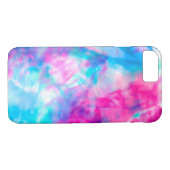 紫カッコいいアートガーリーピンクブルー絞り染めパターン Case-Mate iPhoneケース (裏面(横))