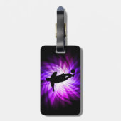 紫カッコいいサッカー ラゲッジタグ (裏面縦)