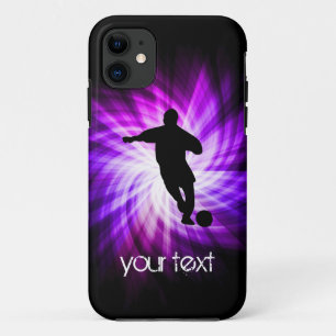 紫カッコいいサッカー iPhone 11 ケース