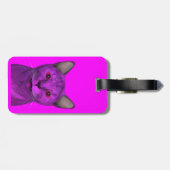 紫カッコいい猫 ラゲッジタグ (裏面横)