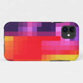 紫カッコいい赤ピンクのモザイク抽象芸術パターン Case-Mate iPhoneケース (裏面(横))