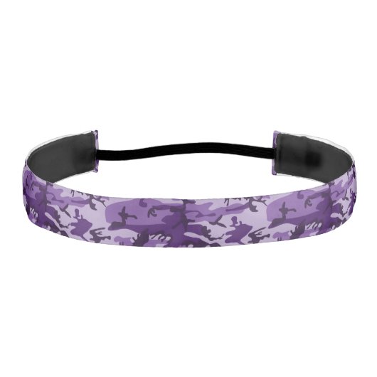 紫カモフラージュ、軍隊、陸軍 アスレチックヘッドバンド (正面)