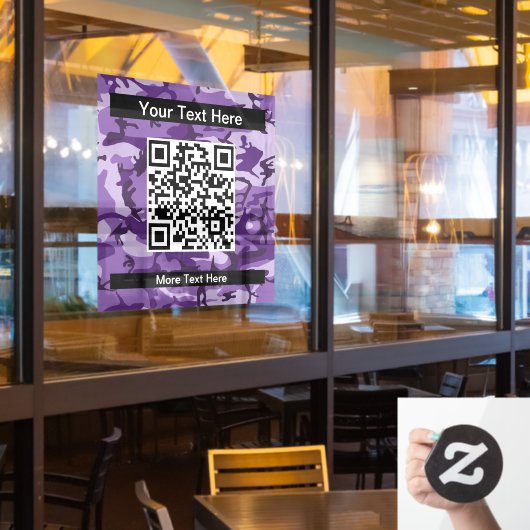 紫カモフラージュ、軍隊、陸軍 ウィンドウサイン (レストラン窓)