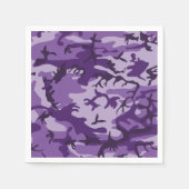紫カモフラージュ、軍隊、陸軍 スタンダードカクテルナプキン (正面)