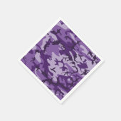 紫カモフラージュ、軍隊、陸軍 スタンダードカクテルナプキン (角)