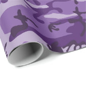 紫カモフラージュ、軍隊、陸軍 ラッピングペーパー (ロールコーナー)