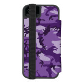 紫カモフラージュ、軍隊、陸軍 INCIPIO iPhoneウォレットケース (フォリオ裏面)
