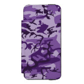 紫カモフラージュ、軍隊、陸軍 INCIPIO iPhoneウォレットケース (フォリオ 正面)