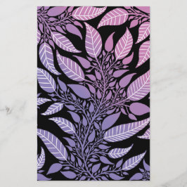 紫カラフルとピンクの葉のデザインソープラップ