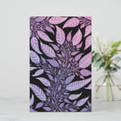 紫カラフルとピンクの葉のデザインソープラップ (スタンド正面)