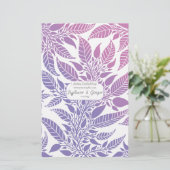 紫カラフルとピンクの葉のデザインソープラップ (スタンド正面)